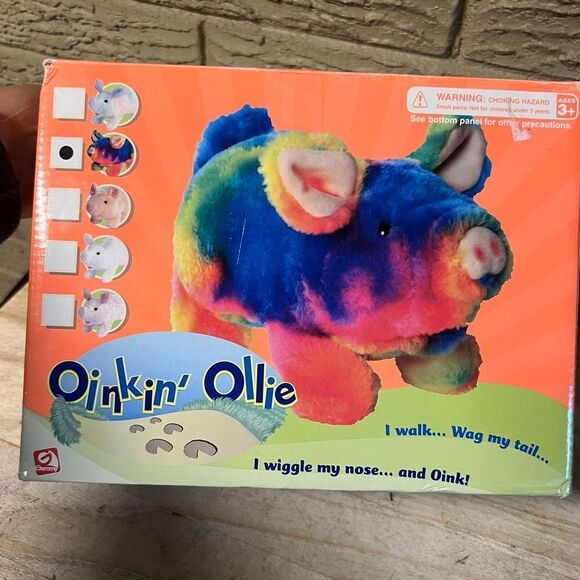 Gemmy oinkin Ollie animated plush pink vintage 2004 - Picture 7 of 9